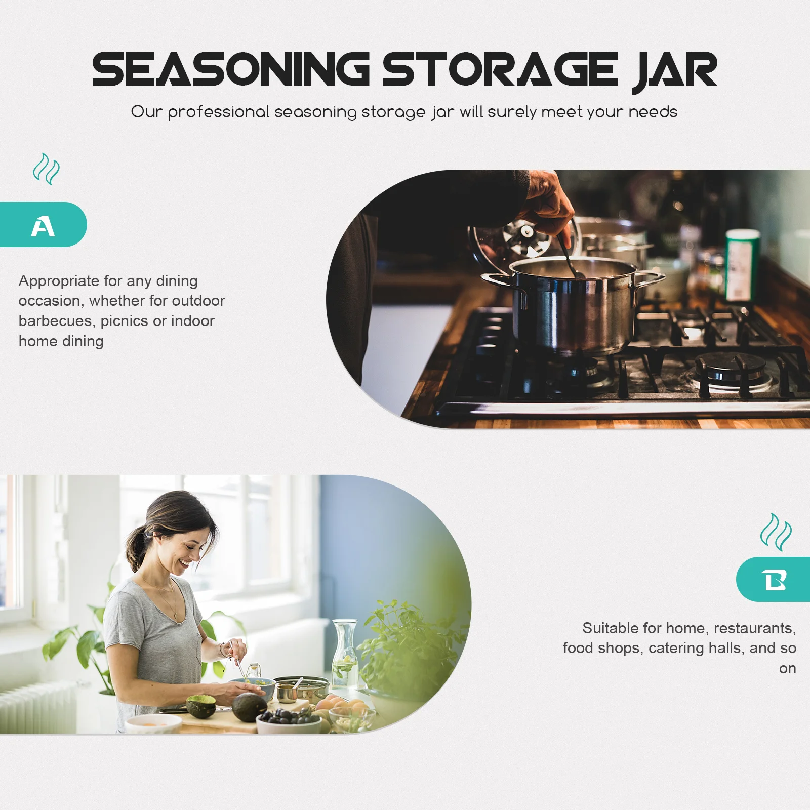 

4 шт., банки для специй с крышкой-ложкой, влагостойкие контейнеры для приправ для домашнего ресторана, бутылки для чистки масла для барбекю с кисточкой