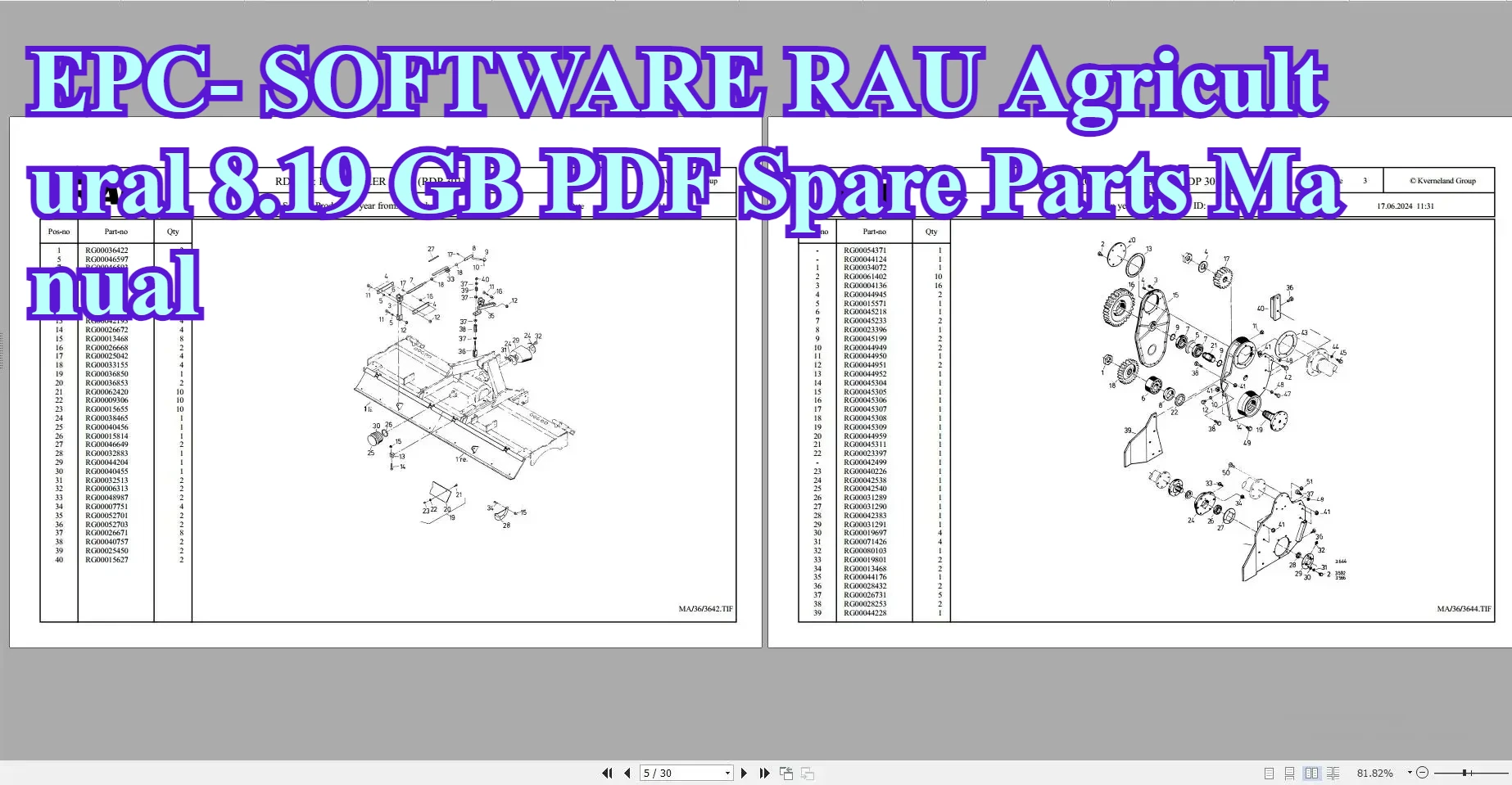 

EPC- SOFTWARE RAU Сельскохозяйственный 8,19 ГБ Руководство по запасных часам в формате PDF