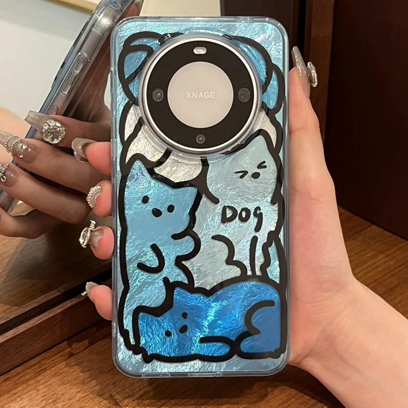 

Cute Cartoon Cat Couple Phone Case For Honor Magic7 Magic6 200 400 Lite 200Pro 200 Smart X9c X9a X8a X8b X8c X7c Fundas Cover
