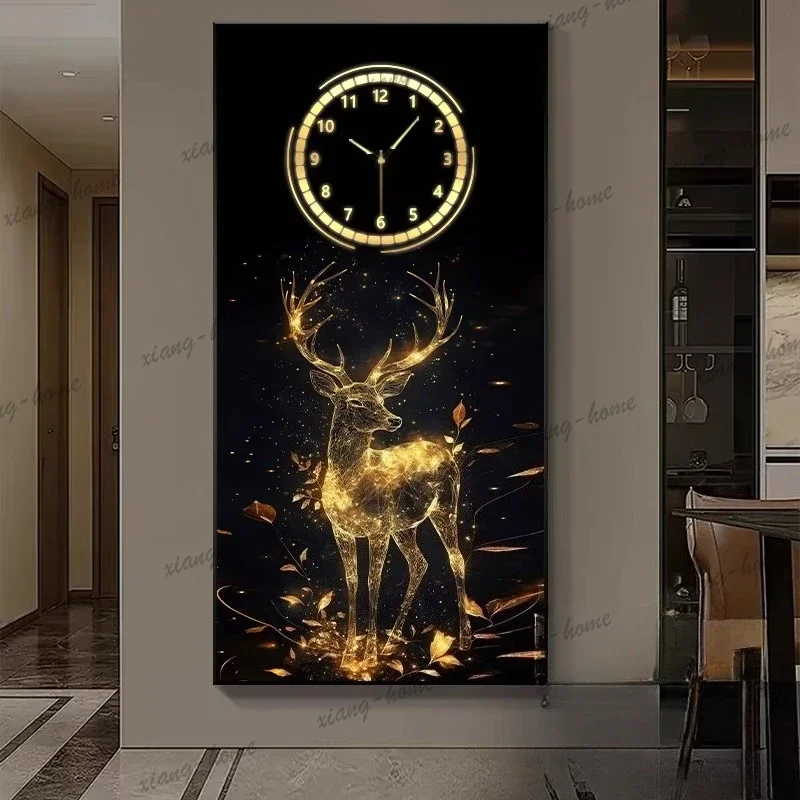 LJY Modern home decoration wall decorations noiseless Interior clock timepiece luxury interior antiques digital clock for bedroo