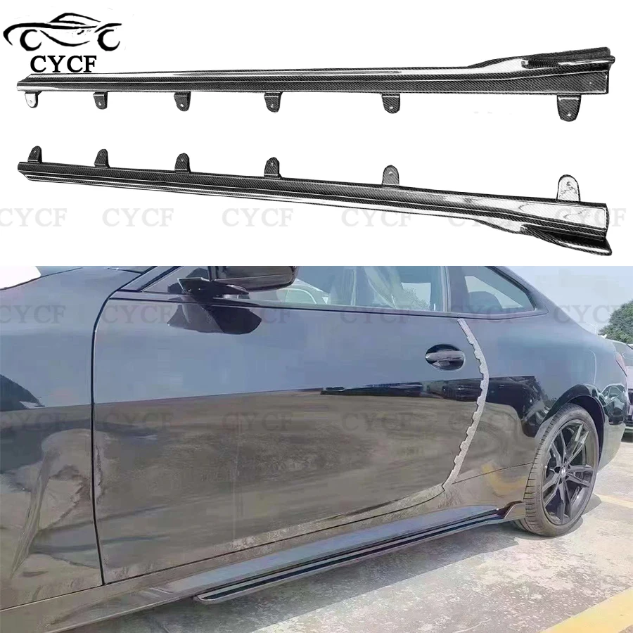 

For BMW 4 Series G22 G23 G26 Carbon Fiber Side Skirts Side Skirts Spoiler Skirts Fender Splitters Body Kit