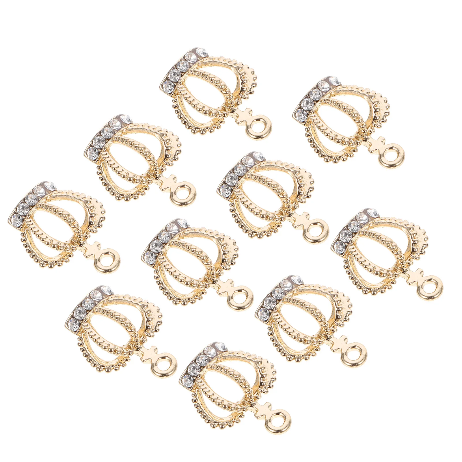 10 قطعة إكسسوارات قلادة التاج مستلزمات صناعة المجوهرات أجزاء سبائك ذاتية الصنع لون مشرق مظهر رائع عمر خدمة طويل #4