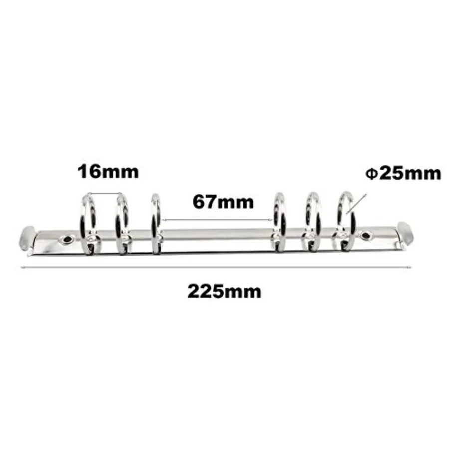 2 uds cuaderno A5, mecanismos de carpeta de anillas de 6 agujeros, 2,5 cm de diámetro, carpeta de anillas con Clip de Metal de Color plateado, carpeta de almacenamiento de papel de relleno DIY