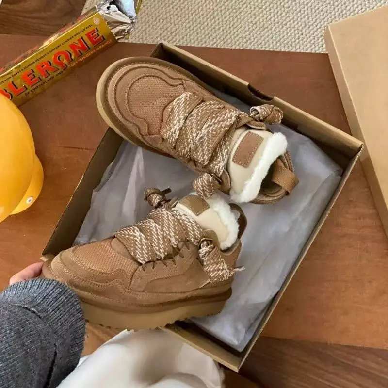 أحذية منصة صغيرة جدًا، أحذية الثلوج الثلجية، أحذية الشتاء، الكستناء والكستناء