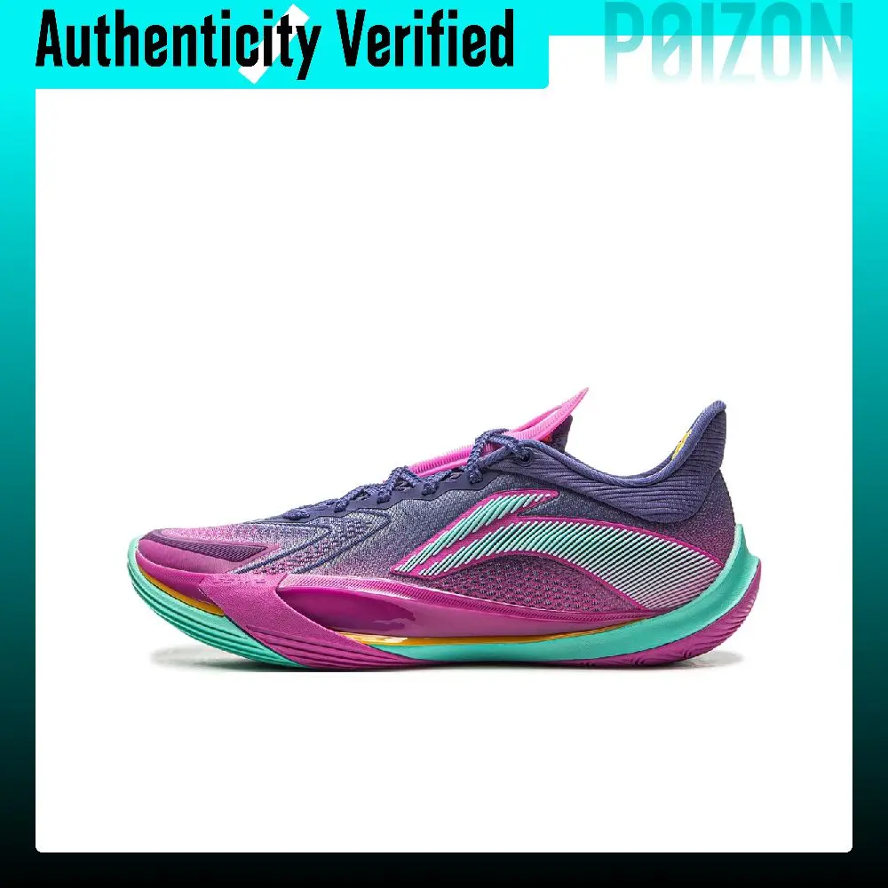 Li Ning Sonic 13v2 Low top Basketball Shoes Men's Blue Purple ABAV075-2