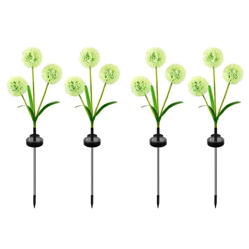 

ELEG-Solar Dandelions Flower Lantern Simulation Onion Ball Lamp Courtyard Garden Decorations Atmosphere Lamp Flower Lamp