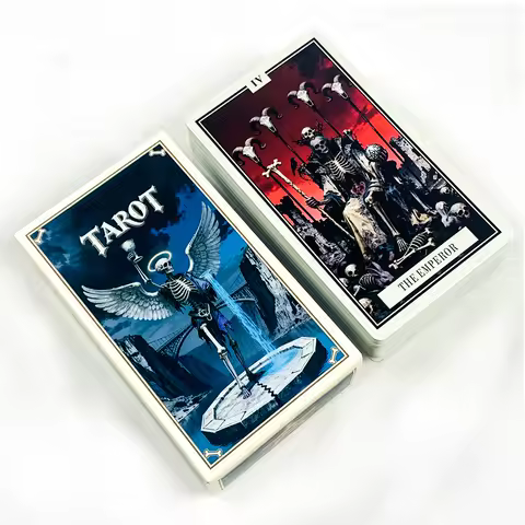 New Tarot Deck Card Game A 78 Pcs Mystical Artwork Tarot Cards For Divination, Meditation Dark Fantasy &amp; Bone Theme Game Cards