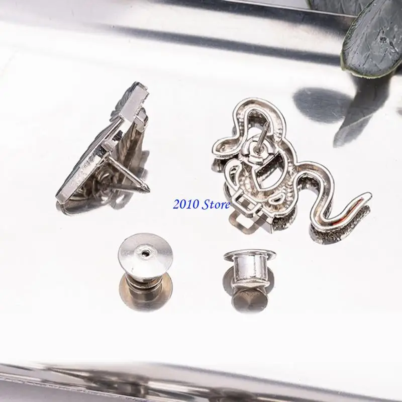 F3MF Snake Butterfly Design Waist Fitness Pin 3Pcs Waist Adjusting Reducers For Jeans And Trousers Women Clothing Decors