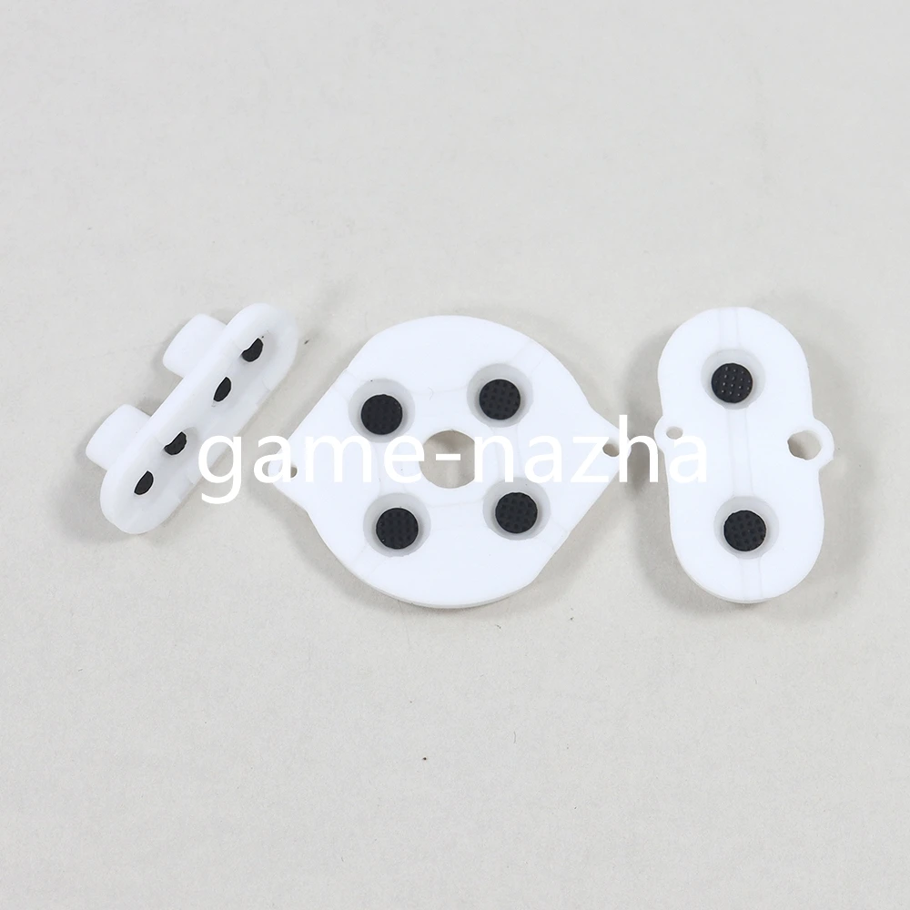 25 juegos de botones conductores de goma coloridos de 8 colores AB d-pad para botones de teclado de selección de inicio de silicona GBC