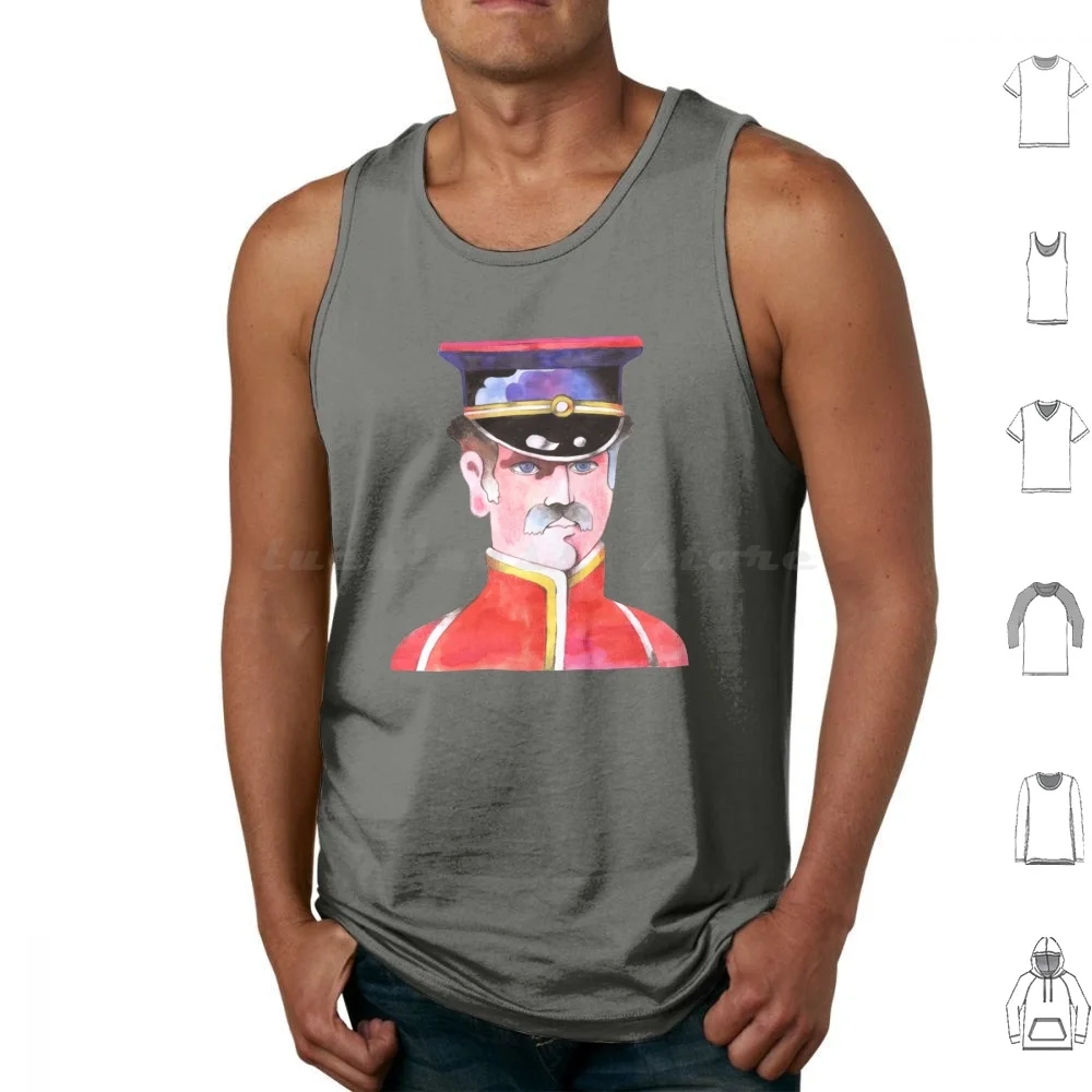 Sgt Pepper Tank Tops Print Cotton 60s The Fun Art Blue Sargent Pepper Watercolor Colorfull Cartoon Animation Music Pop Art