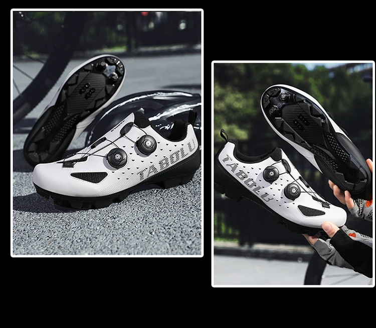 Herren- und Damen-Mountainbike-Schuhe, professionelle atmungsaktive MTB-Schuhe mit harter Sohle, rutschfeste Rennradschuhe. – Detail 29