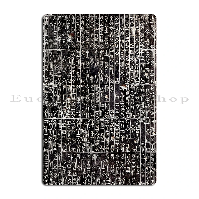 Code Of Hammurabi Metal Signs Pub Cinema Customize Painting Décor Ancient Babylon Mesopotamia Metal Posters