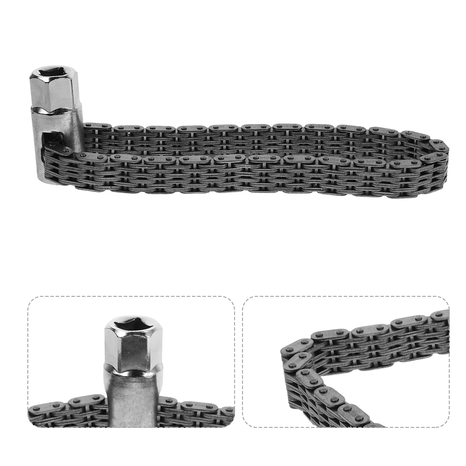 52-teiliger Kettenschlüssel, robuster Ölfilter-Kettenschlüssel, Kfz-Reparatur, Werkzeug zum Entfernen von Kraftstofffiltern, universelle Rohrverschraubungen