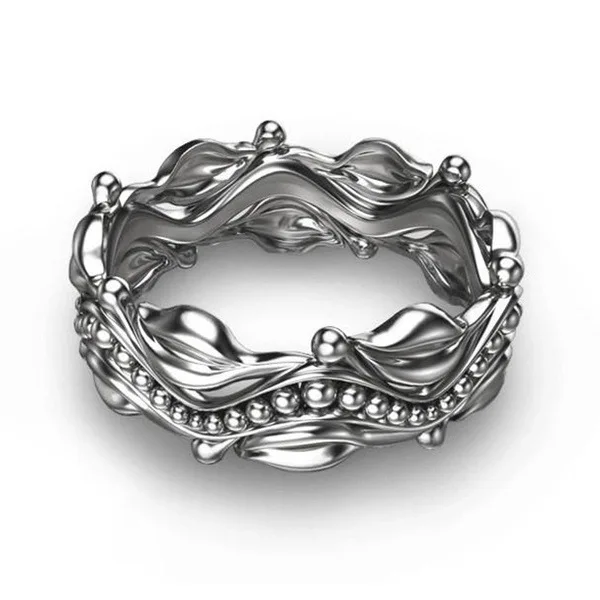 HotSale Creative Floating Carving Flower 925 Sterling Silver Ring Great Choice For Girl Birthday Cocktail Parties And Engagement