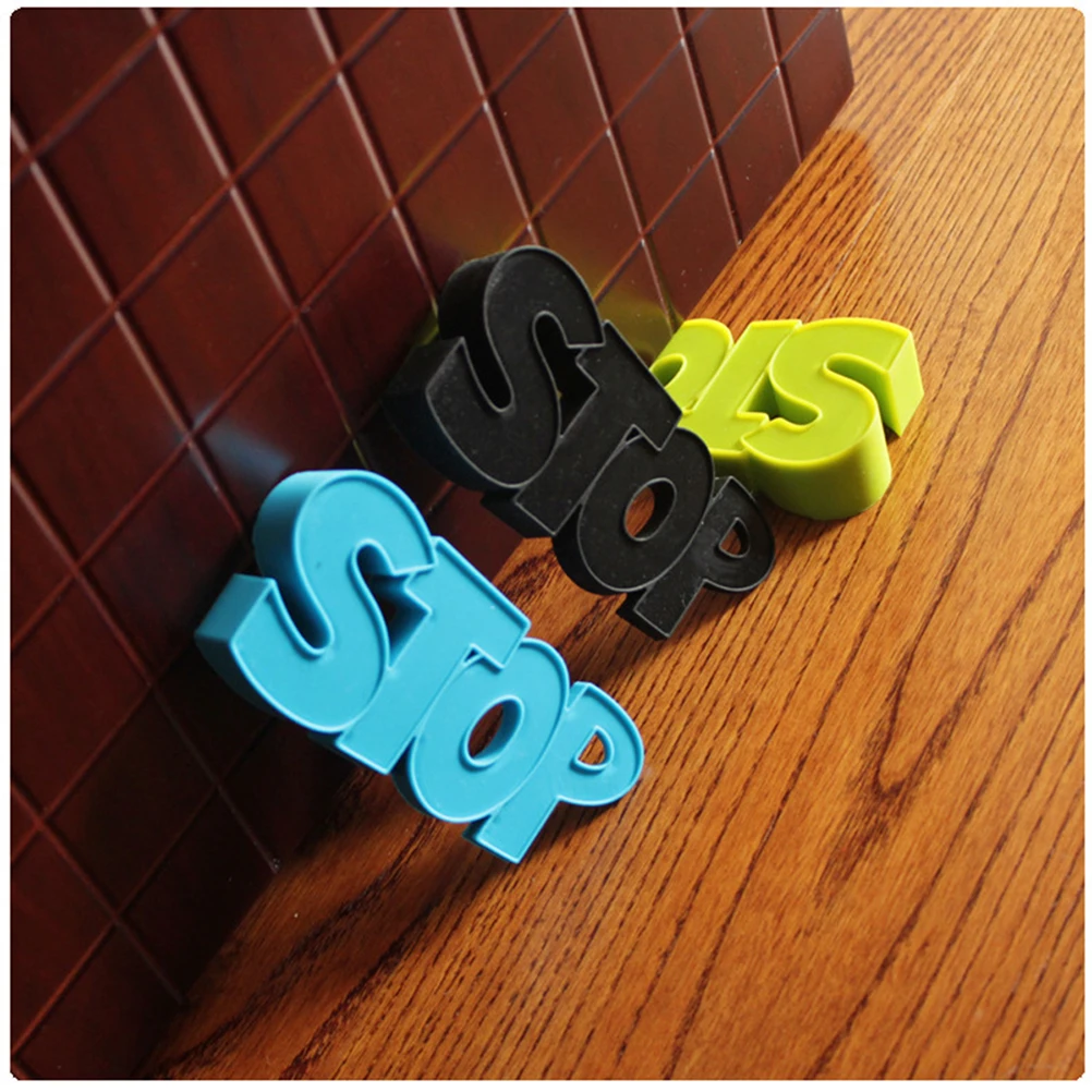 

2pcs Door Stopper Silicone Protector Pearlescent Draft Excluder Anti Collision Wall Protection Design