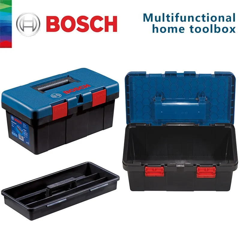 Bosch Original Toolbox Household Portable Large Multi-functional Plastic Storage Toolkit Organizer Double-layer Thicked Big Box