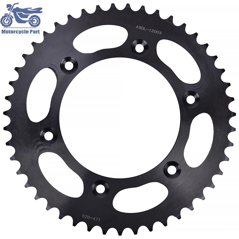 

Motorcycle 520 47T Rear Sprocket For HONDA CR125 CRF450R CR500R XR400R XR250R XR650R CRF250 CRF230R CRF450R CRM250R CRM F 250 R