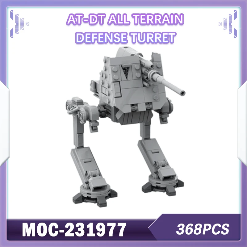 

AT-DT вездеходная оборона, турель, 368 шт., модель строительного блока, космическая война, миниатюрный DIY, новый набор кирпичей, креативные подарки MOC-231977