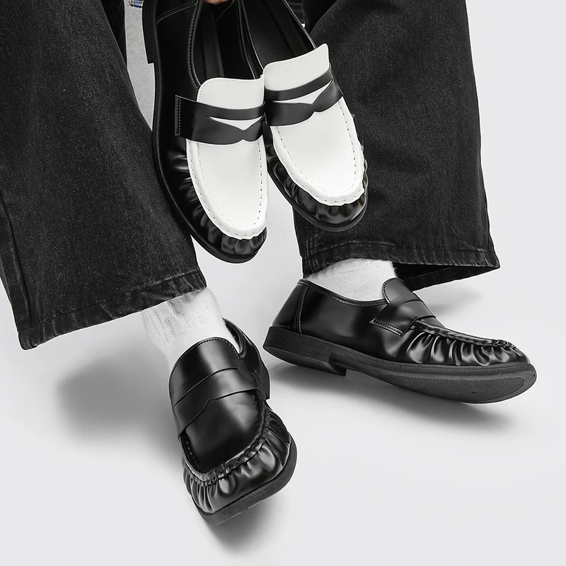 Classic Mens Soft Genuine Leather Oxfords Hand Stitched Shock Absorbing Low Top Dress Office Wedding Smart Casual Versatile