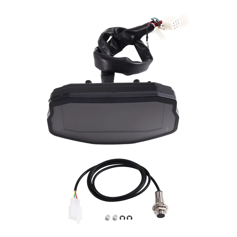 

Universal Motorcycle LCD Digital Speedometer Odometer Tachometer Gauge In KM/H MPH Units