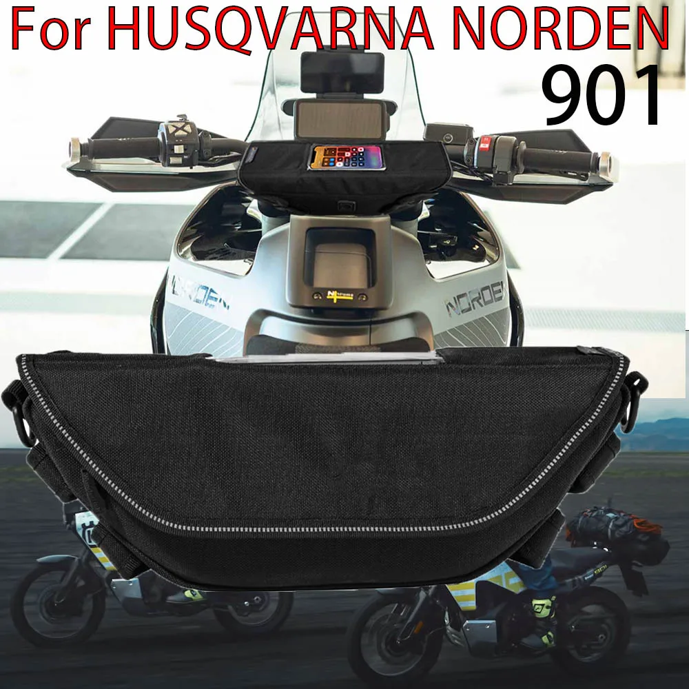 For Husqvarna Norden 901 2022 Motorcycle accessory  Waterproof And Dustproof Handlebar Storage Bag  navigation bag