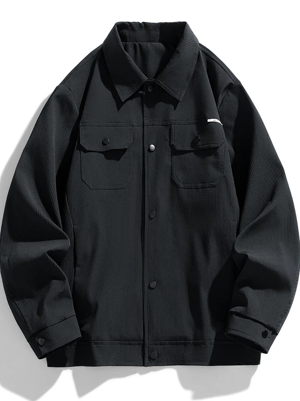 

Мужская демисезонная куртка-рубашка с отложным воротником, модная брендовая верхняя одежда в стиле кэжуал из полиэстера