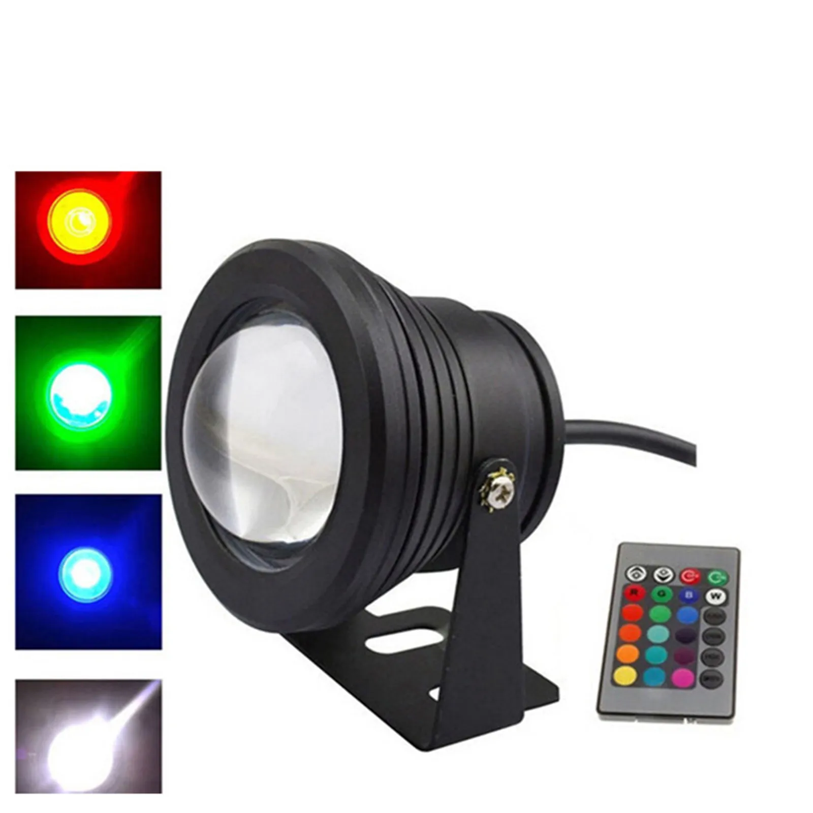 

Светодиодный светильник для бассейна 10 Вт, полностью погружной, RGB, для фонтана, с регулируемой подставкой, подводный светильник для аквариума, пруда, сада