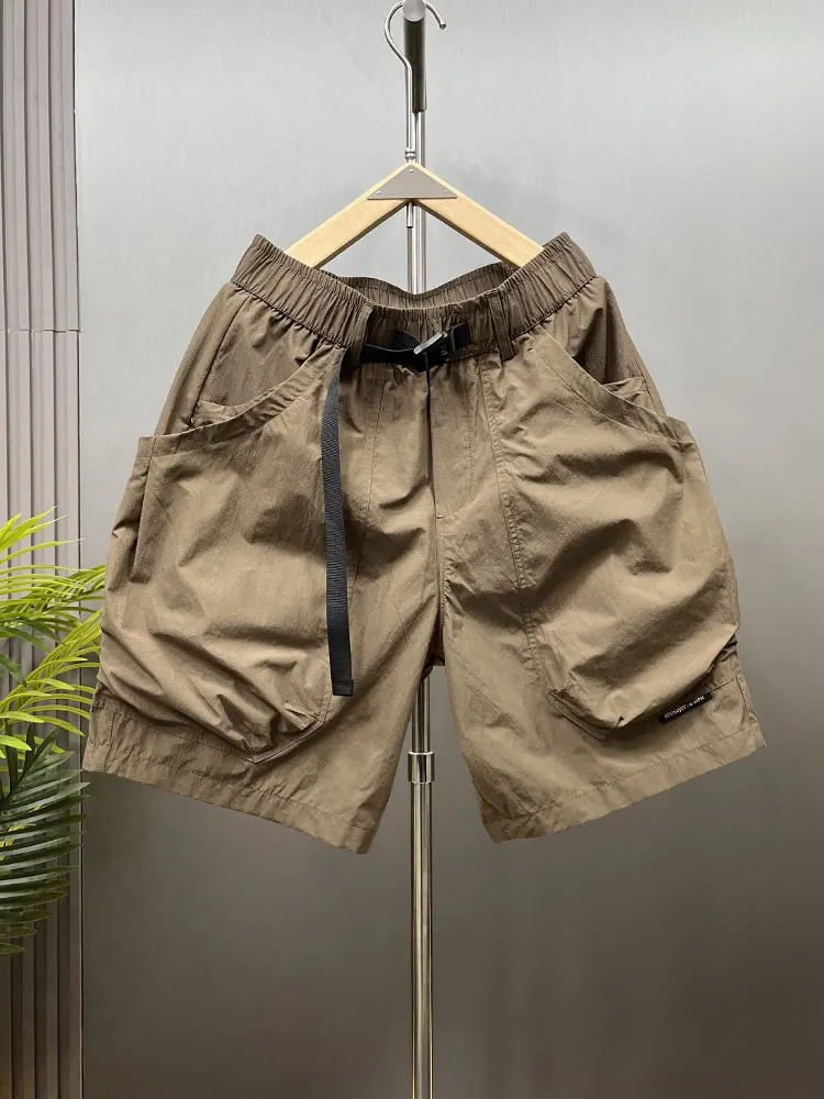 

2024 Summer Thin Outdoor Casual Loose Five-Point Work Pants Men's Mid-Pants Breathable Comfortable Straight Leg Trousers