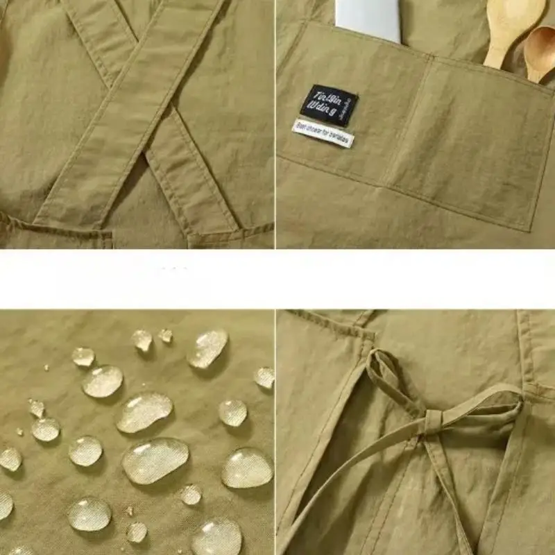 /KQM/Cooking Kitchen Aprons Breathable Wear Resistant Adult Waist Aprons Anti Fouling Soft Restaurant Work Clothes Home