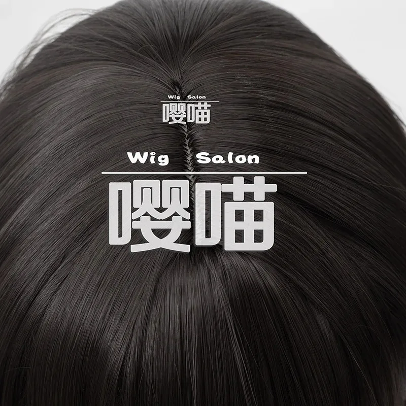 Juego de Cosplay NEKOPARA, cola de caballo marrón larga de 100CM, pelo sintético resistente al calor, pelucas de juego de rol de Anime Chocola, peluca de fiesta, 5;d'2.y;8