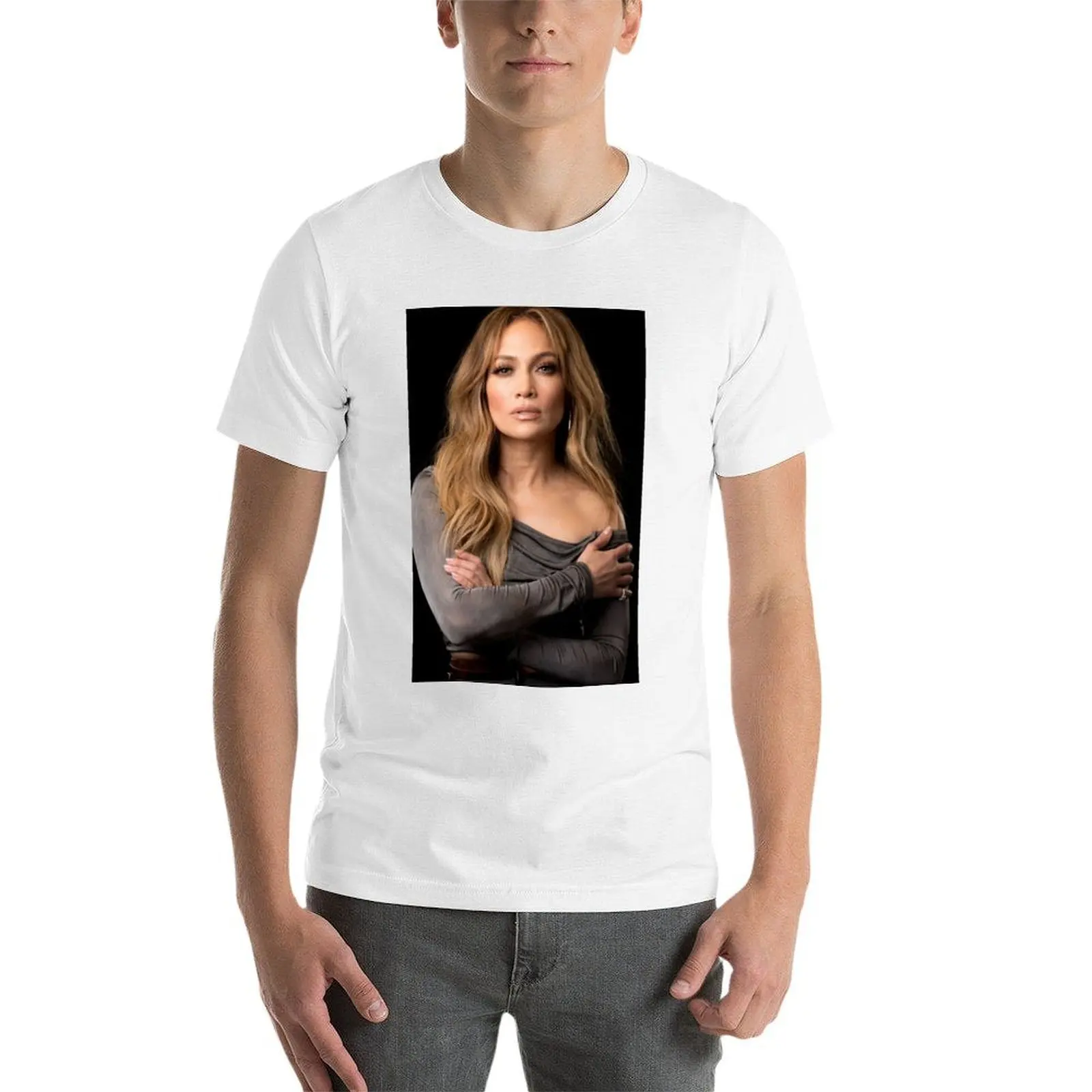 جنيفر لوبيز تي شيرت تي شيرت رجل مصمم أنيمي التي شيرت تي شيرت