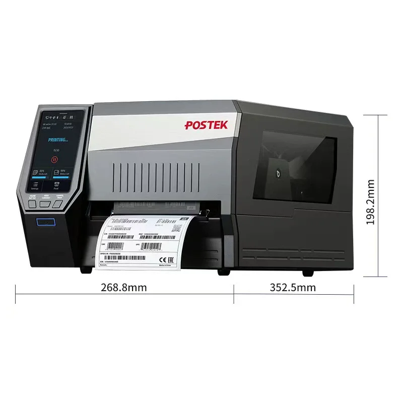 POSTEK GX6 Adhesive Label Printer Barcode Sticker Printing Machine Multi Language 600 Dpi Industrial Thermal Label Printer