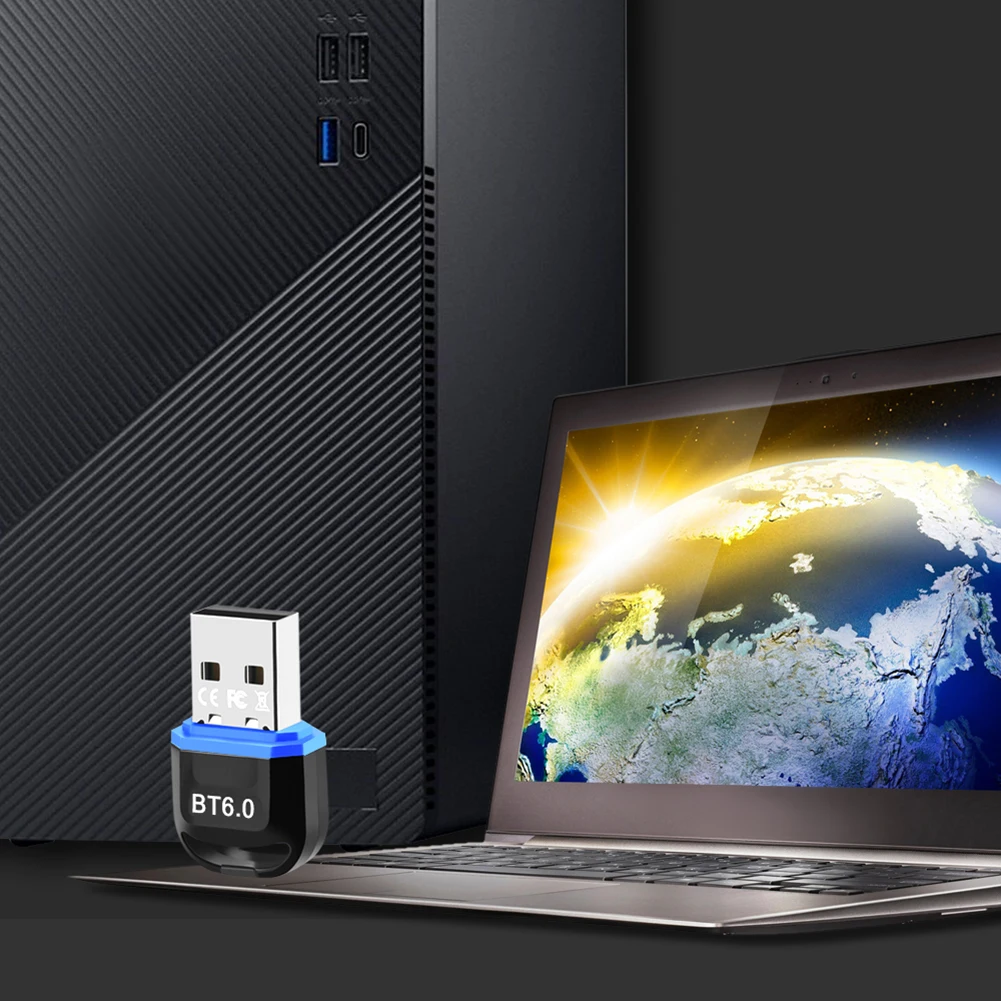 BT6.0 小型レシーバー トランスミッター USB2.0/3.0 音楽オーディオレシーバー 低遅延 ドライバー不要の USB トランスミッター キーボード/マウス用