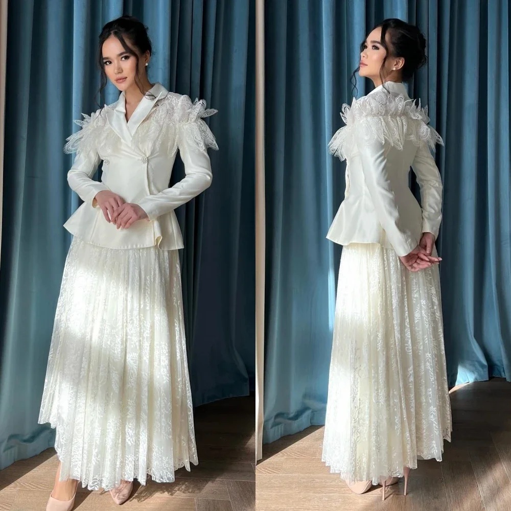 

Customized Jersey Flower Ruched Evening Dress Wedding Party A-line V-neck Bespoke Occasion Gown Prom Dresses