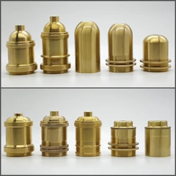 Edison DIY lamp holder for shade Pure brass material quality vintage threaded Socket Bulb Fitting E27 UL/CE lighting copper base