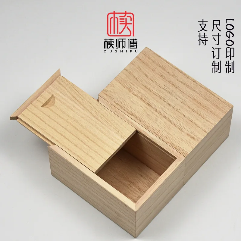 Tung Wood Pine Wood Bamboo Storage Packaging Display Gifts Wedding Candy Ancient Coins Collection Pull Out Lid Box Wholesale