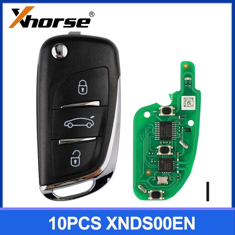 

10pcs/lot XHORSE XNDS00EN DS Style Wireless Universal Remote Key 3 Buttons XN002 Remote Key for DS for VVDI Key Tool