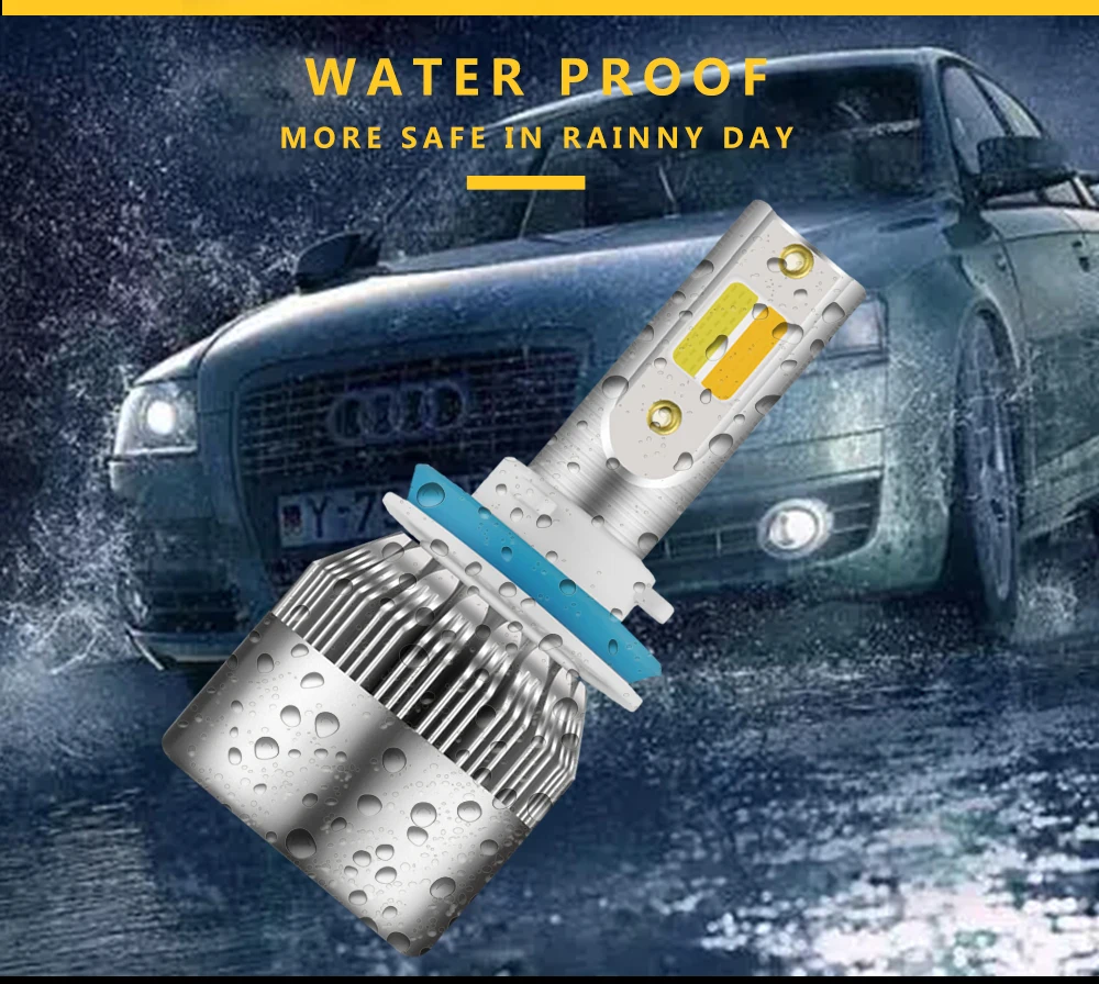 PANDUK 2 Pcs Car Headlight Bulb H1 led H3 H4 H7 H1 Led Super Bright 3000k 6000K Double Color Headlamp H11 9005 LED 9006 HB4 880