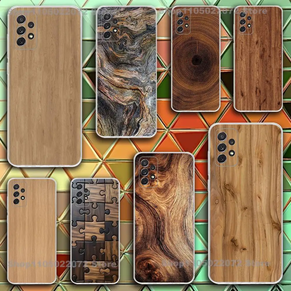 

N-Natural W-Wood-es Phone Case Silicone For Samsung S30,23,21,22,20 FE lite,S10,9,PIus Note20ultra Soft Transparent