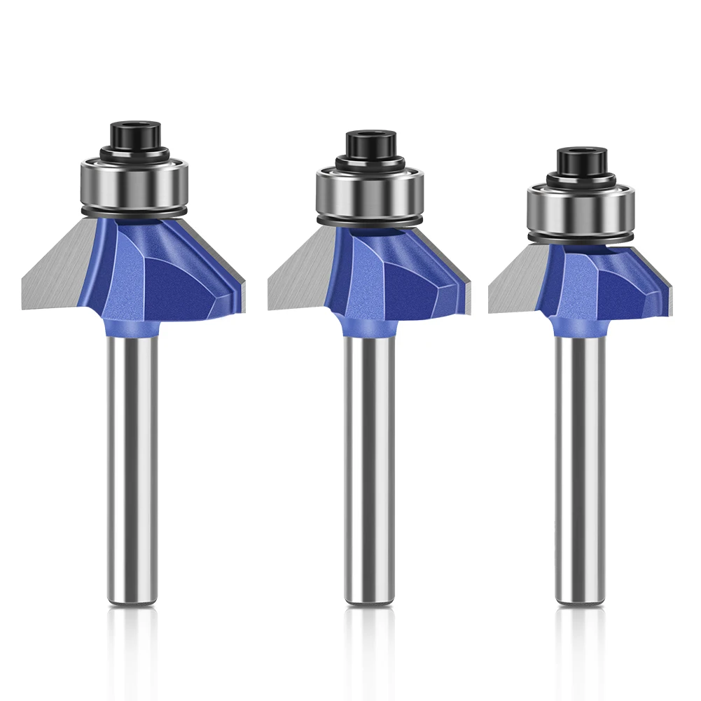 1-4Pcs Professional 1/4inch Shank 6mm Shank 45° Beveled Cutter Woodworking Milling Cutter Trimming Engraving Machine Router Bit