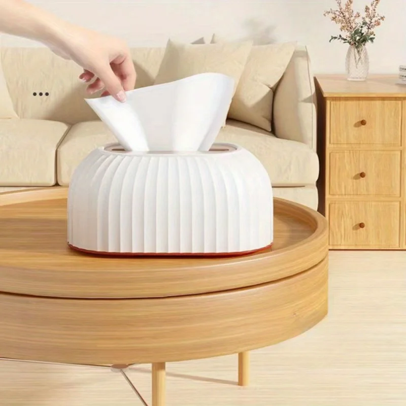1-teilige Haushalts-Extraktions-Papierbox, mit Feder, hohes Aussehen, leichter Luxus, Wohnzimmer, Desktop, Taschentuchbox