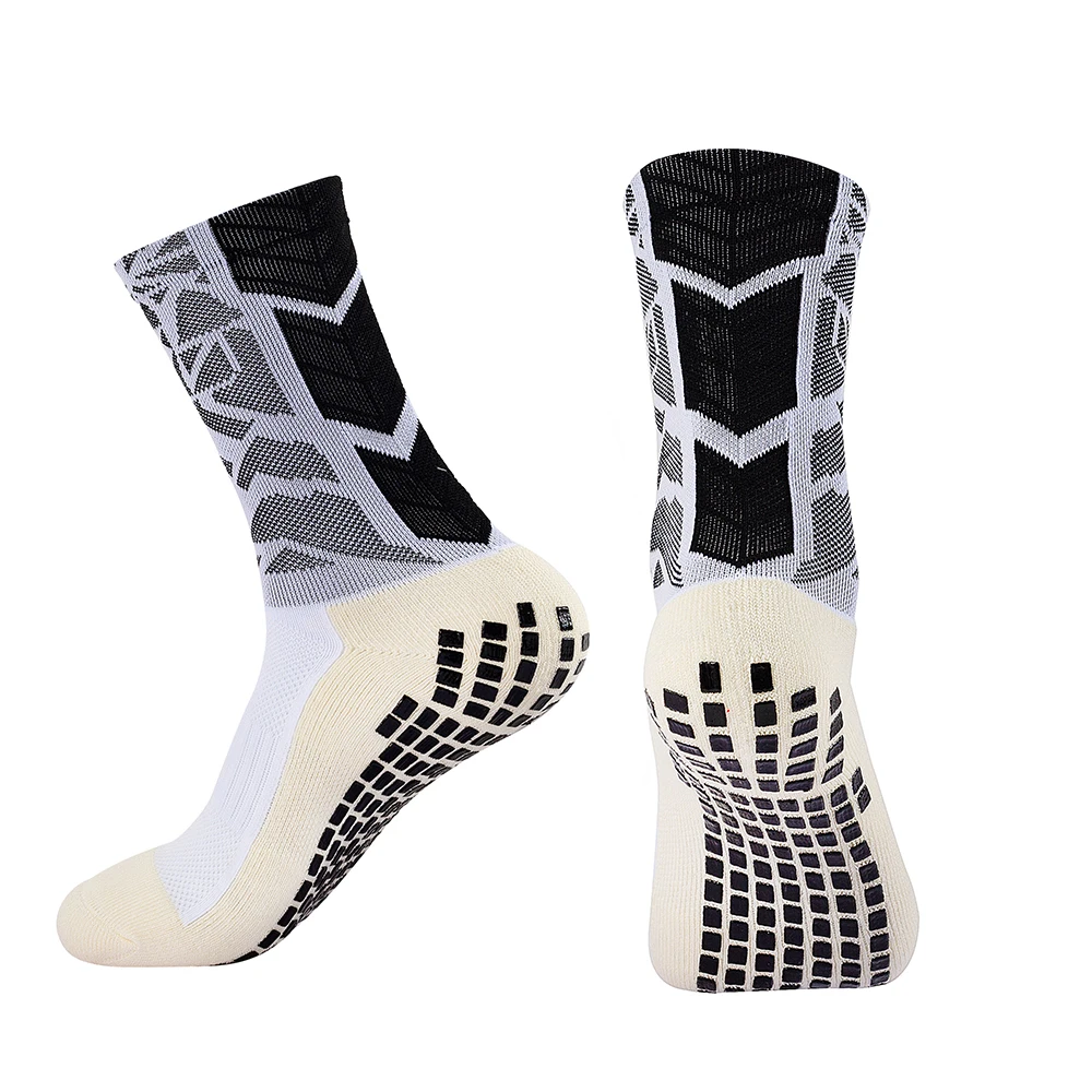 MagiMobo Grip Football Socks Glue Dispenser Men Mid Calf Socks Non Slip Running Sports Socks