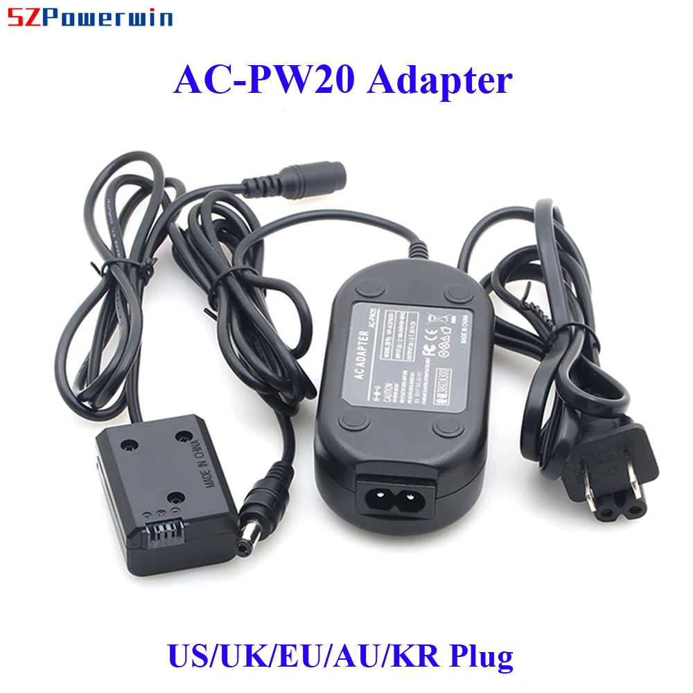 

Powerwin AC-PW20 Camera Adapter PW20 NP-FW50 Dummy Battery Coupler AC Power Supply for Sony AC-PW20AM A7000 A6500 A7S NEX-7 A7R