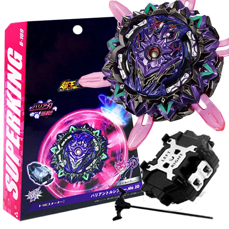 Box Set B-169 Variant Lucifer Super King B169 Spinning Top with Spark Launcher Box Kids Toys for Children