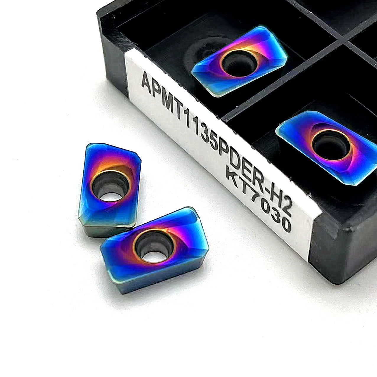 Cortador de fresado CNC de alta calidad 10PCSAPMT1135 PDER M2 H2 inserto de carburo Nano Blue APMT1135