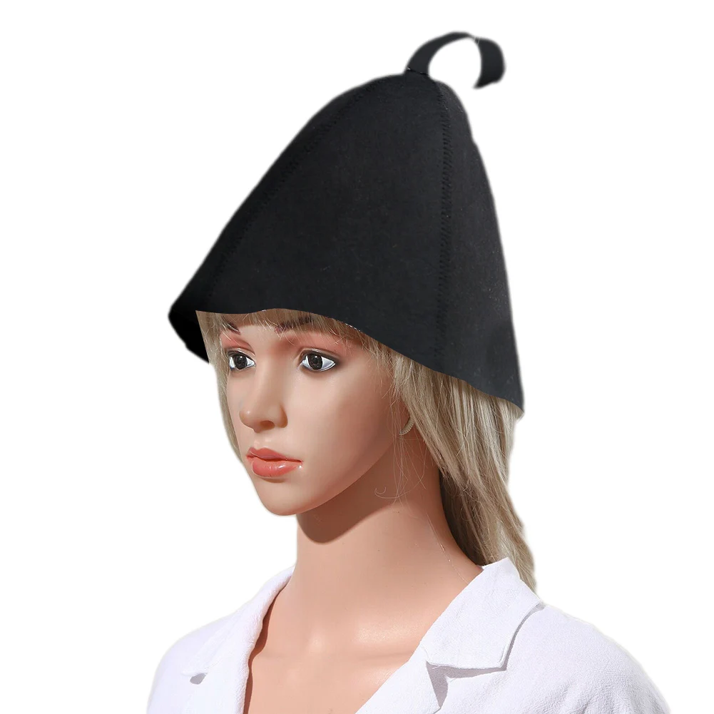 1pc Thicken Felt Sauna Hat Hair For Protection Spa Sauna Accs For Bath Protection Sauna Steam Cap For Steam Room Bath Accessory