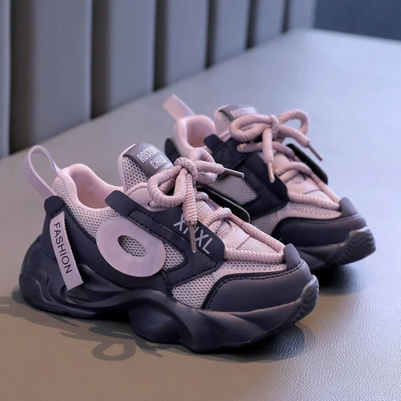 

Kid Sneakers Fashion Casual Chunky Shoes for Girls Breathable Walking Footwear Light Running Shoes Children Sport Old Dady Shoes