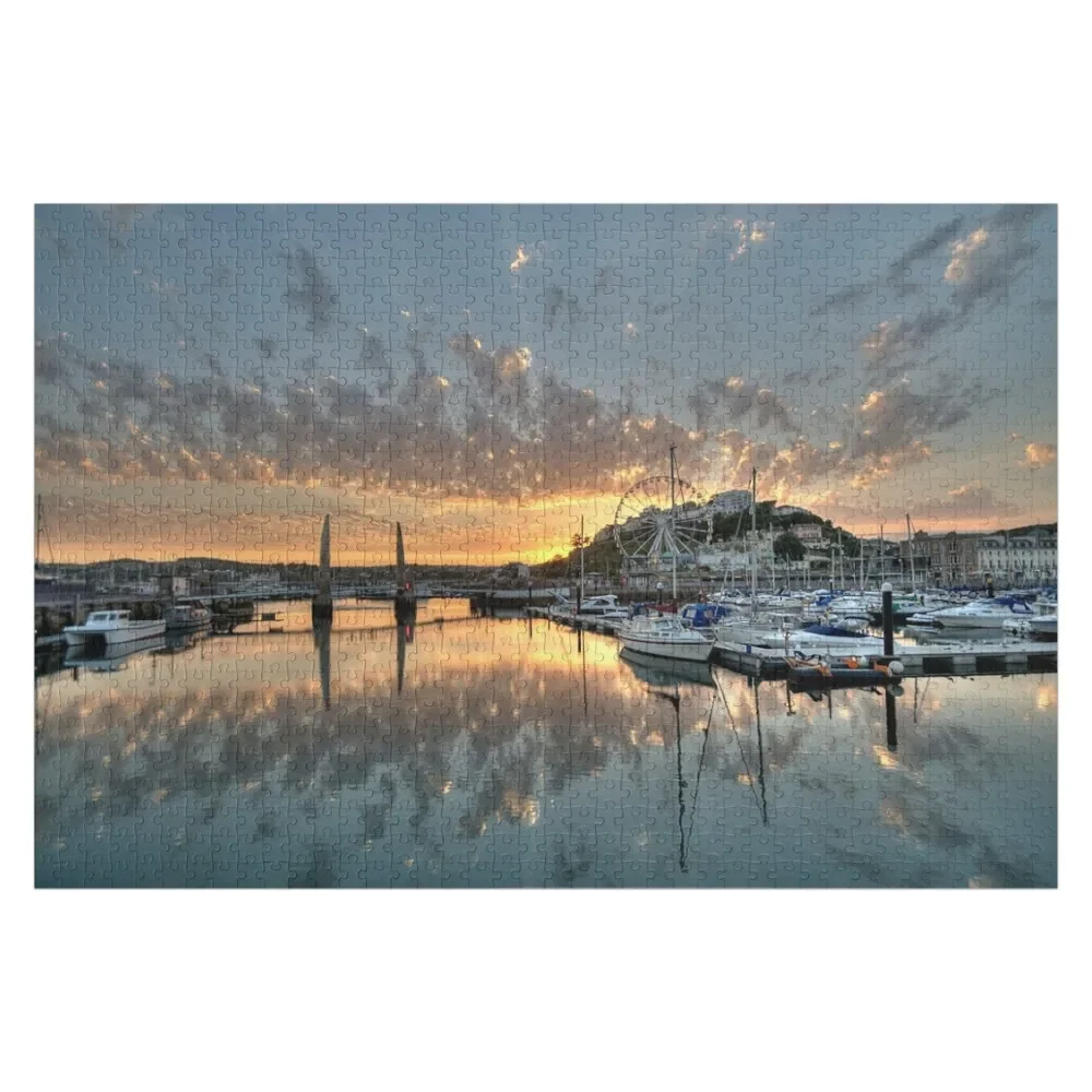 

Torquay Harbour Sunset Jigsaw Puzzle Custom Child Wooden Boxes Puzzle