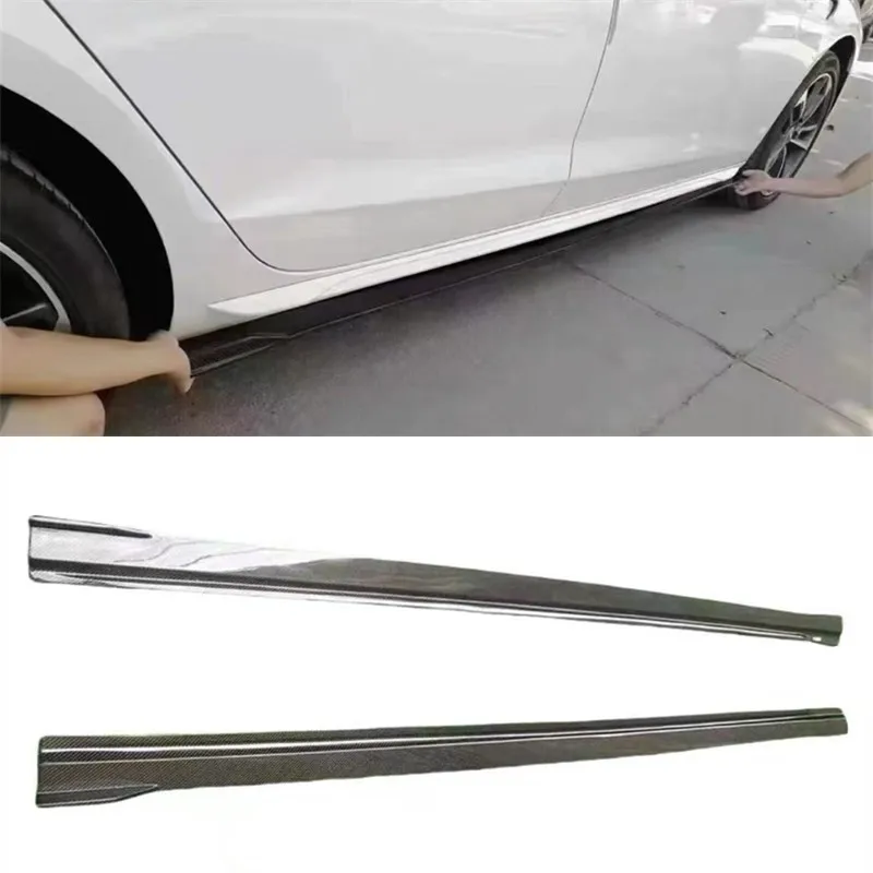 

For Audi A5L S5 B10 2018-2024 ReaI Carbon Fiber Side Skirts Extensions Lips Spoiler Body Kit
