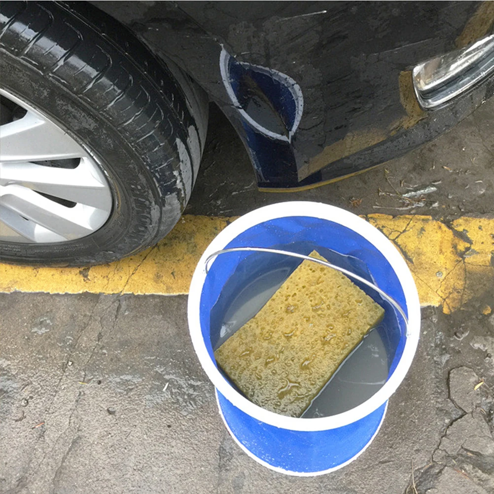 

2Pcs Outdoor Folding Bucket Portable Water Container Camping Car Wash Supplies Sturdy Foldable